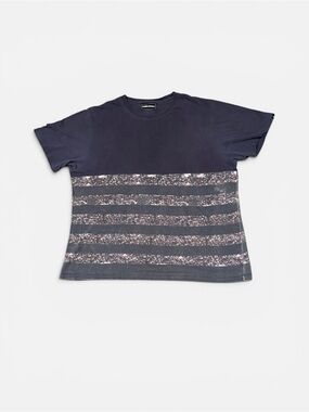 The Hundreds Vintage Navy and Gray Patterned Tee